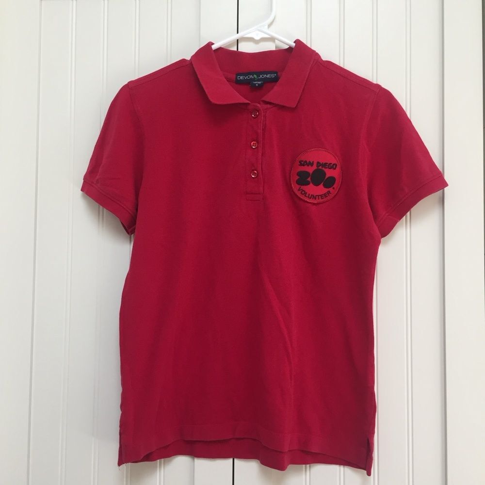 Red San Diego Zoo Volunteer Polo Shirt